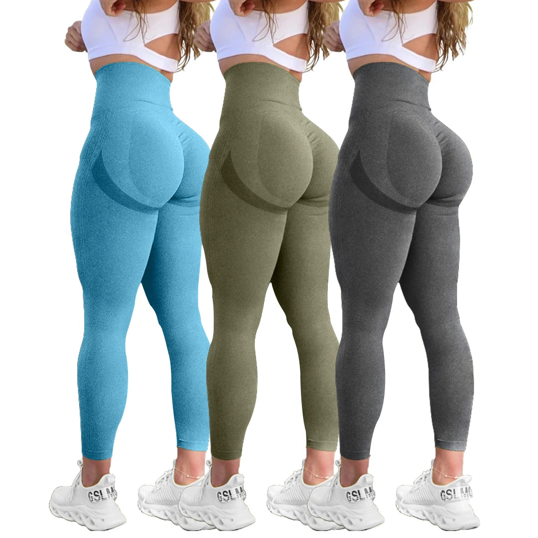 OQQ Women's Seamless Sports Leggings for Autumn and Winter, Available in XS - XL, Ideal for Yoga and Fitness Activities
