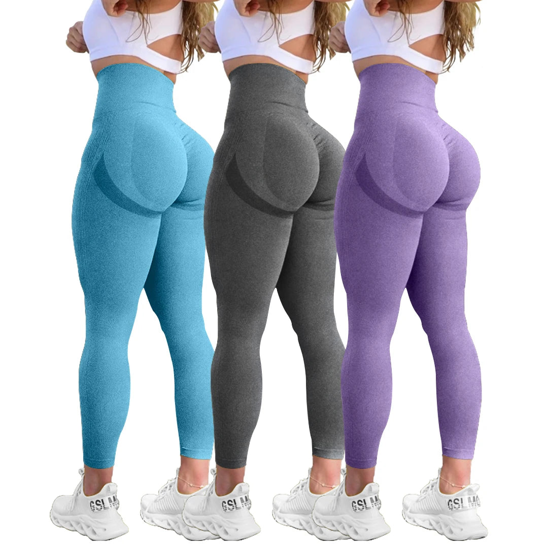 OQQ Women's Seamless Sports Leggings for Autumn and Winter, Available in XS - XL, Ideal for Yoga and Fitness Activities