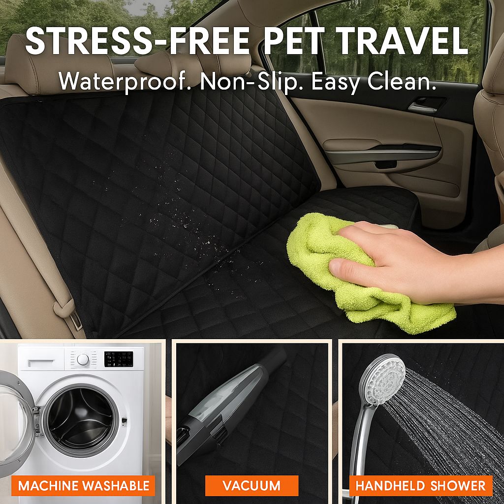 Pet Dog Car Seat Cover Travel Carrier Mattress Foldable Waterproof Non-Slip Seat Protector Mat for Medium Large Safety Carrier