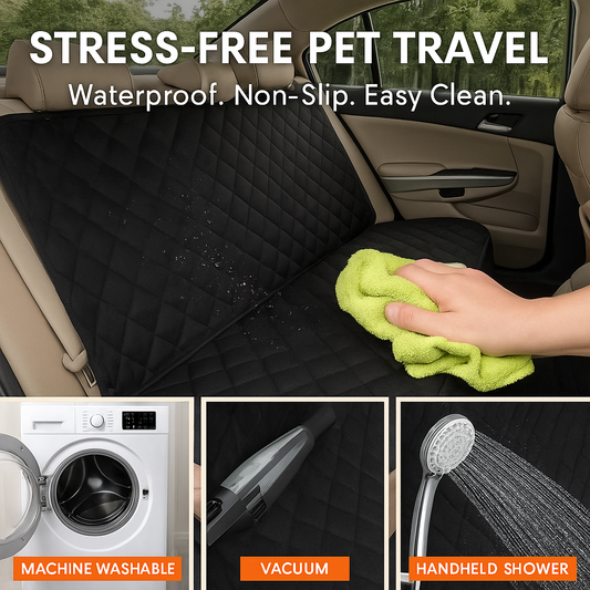 Pet Dog Car Seat Cover Travel Carrier Mattress Foldable Waterproof Non-Slip Seat Protector Mat for Medium Large Safety Carrier