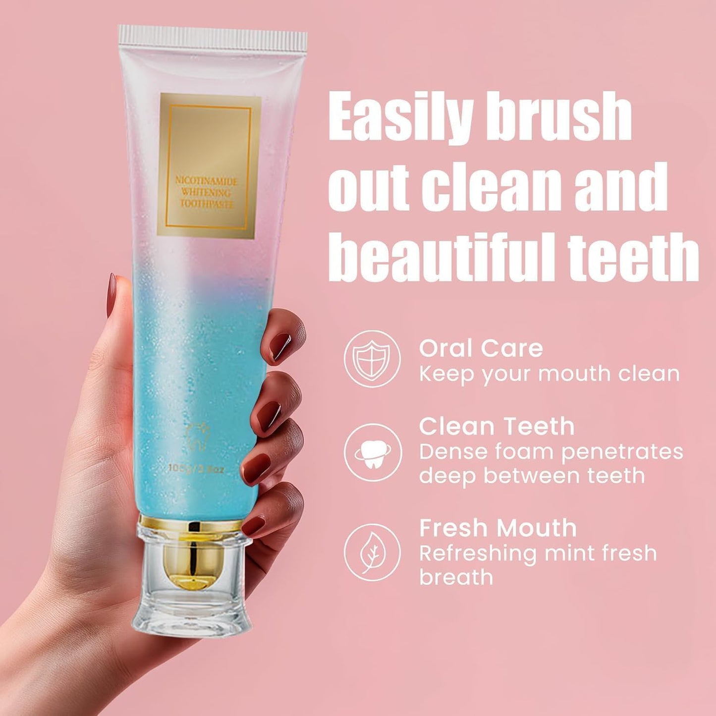 Niacinamide Whitening Toothpaste for Fresh Breath and Triple Whitening Effect