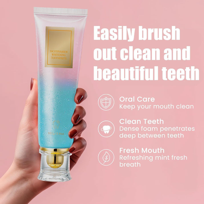 Niacinamide Whitening Toothpaste for Fresh Breath and Triple Whitening Effect