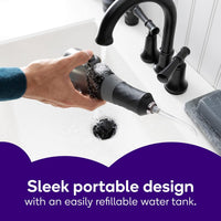 Cordless Electric Water Flosser for Effective Dental Care (3 Modes, Black) | Plaque Removal for Braces & Dental Work | Portable Design with Refillable 110ml Tank