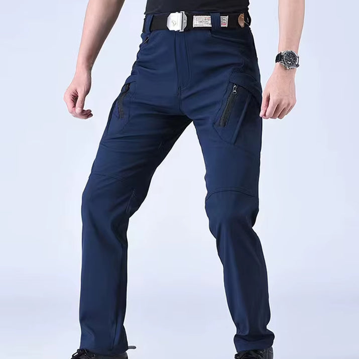 Men'S Spring Autumn City Cargo Elastic Pants Trekking Hiking Camping Climbing Running Sports Cycling Work Outdoor Trousers