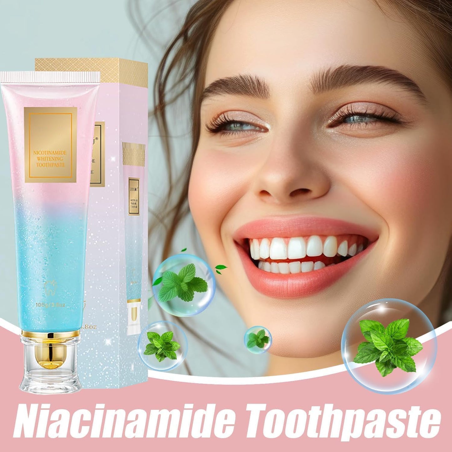 Niacinamide Whitening Toothpaste for Fresh Breath and Triple Whitening Effect