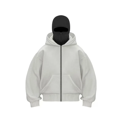 Men and Women Balaclava Y2K Gothic Harajuku Winter New Item Double Hooded Sweatshirt Men'S Hooded Mask Zipper Sportswear