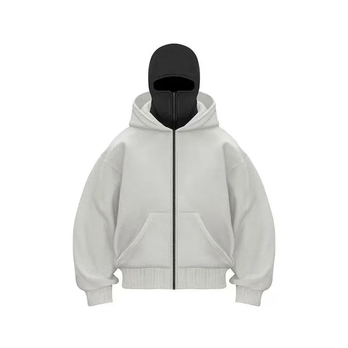 Men and Women Balaclava Y2K Gothic Harajuku Winter New Item Double Hooded Sweatshirt Men'S Hooded Mask Zipper Sportswear